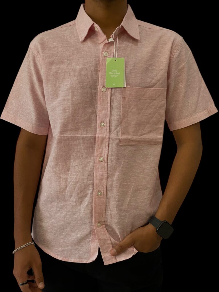 H&M HALF-SLEEVE LINEN SHIRT
