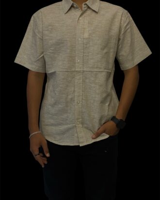 H&M HALF-SLEEVE LINEN SHIRT