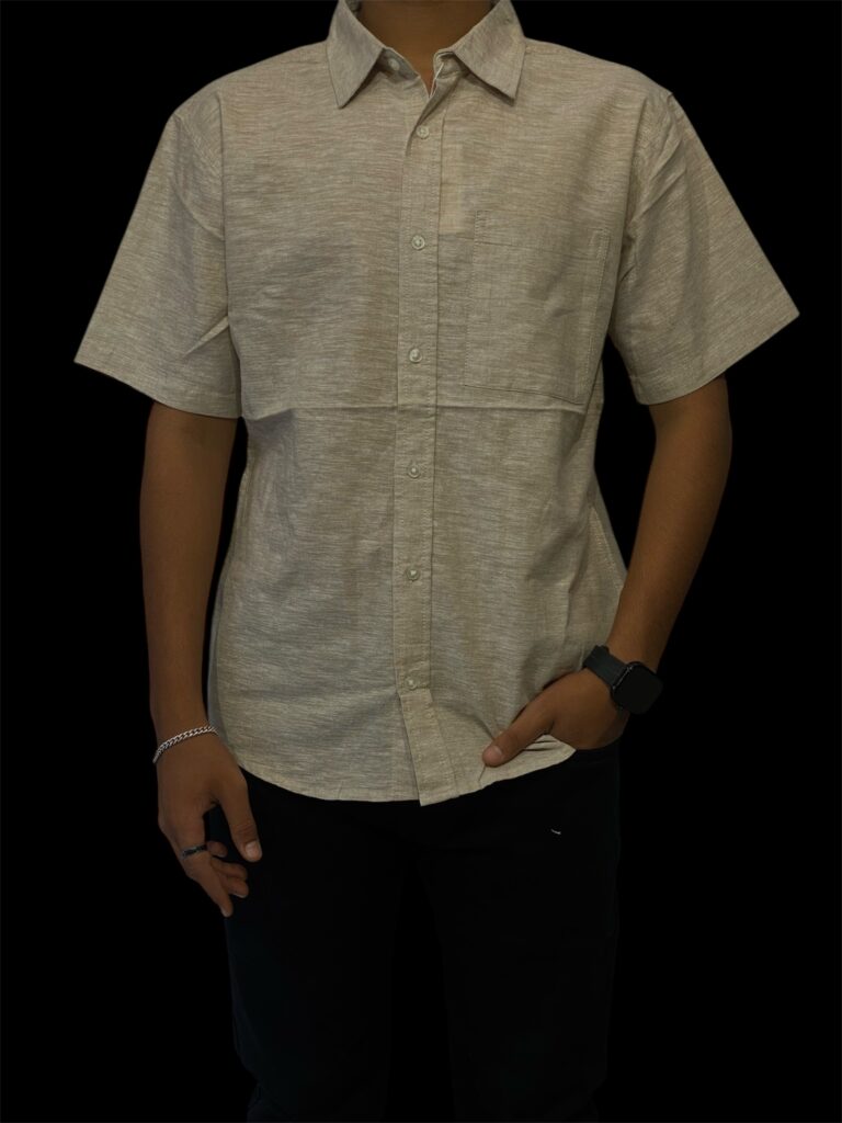 H&M HALF-SLEEVE LINEN SHIRT