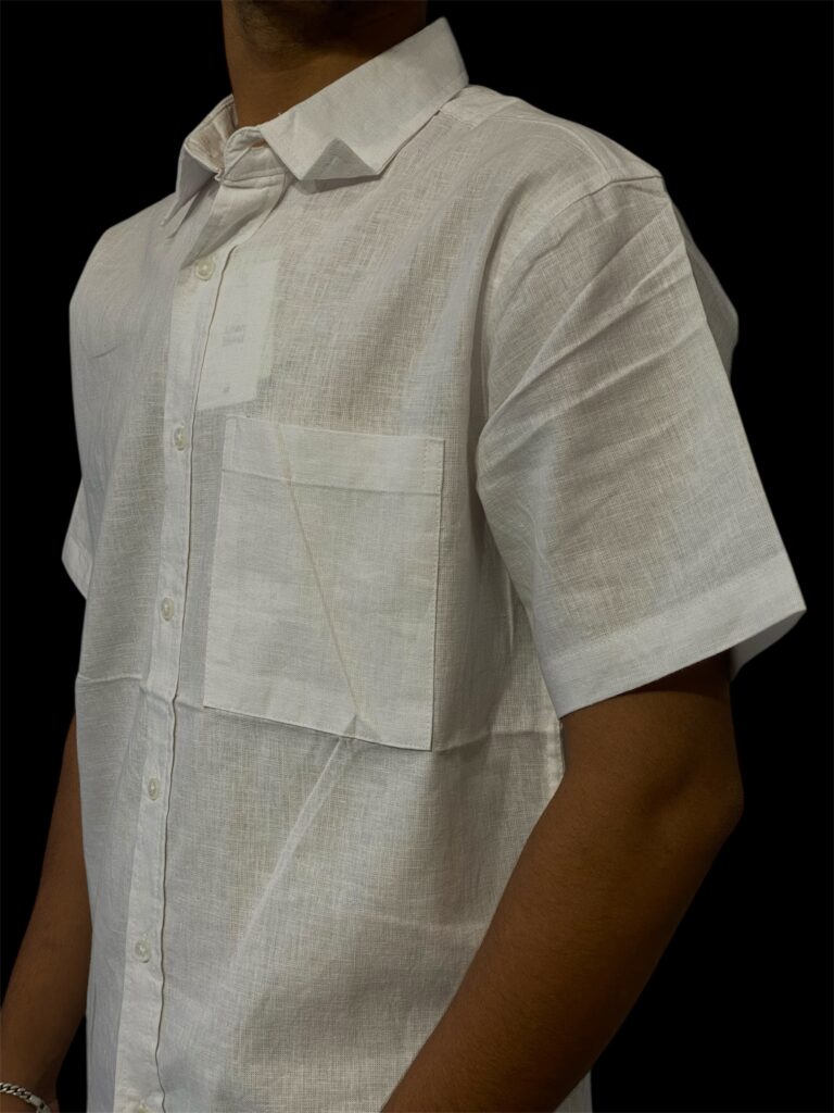 H&M HALF-SLEEVE LINEN SHIRT - Image 2
