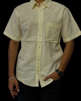 H&M HALF-SLEEVE LINEN SHIRT