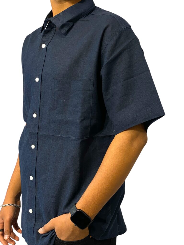 H&M HALF-SLEEVE LINEN SHIRT - Image 2