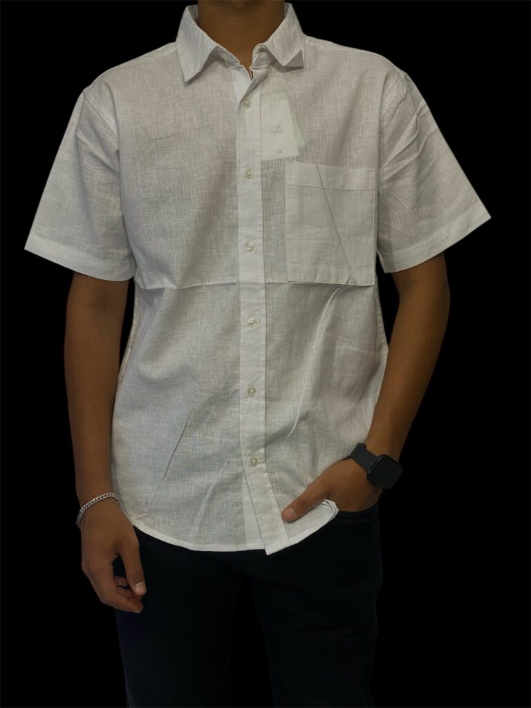 H&M HALF-SLEEVE LINEN SHIRT