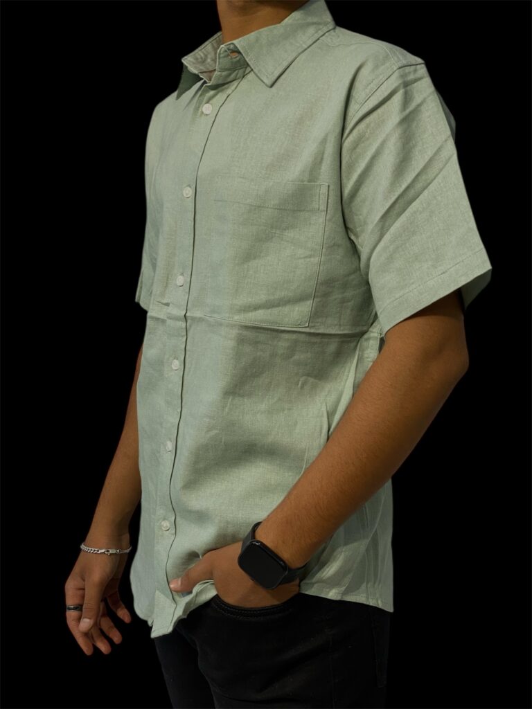 H&M HALF-SLEEVE LINEN SHIRT - Image 2