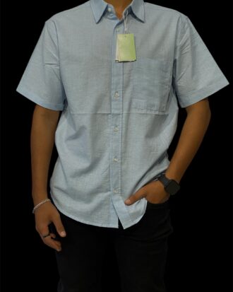 H&M HALF-SLEEVE LINEN SHIRT
