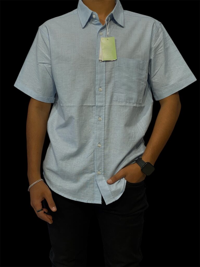 H&M HALF-SLEEVE LINEN SHIRT