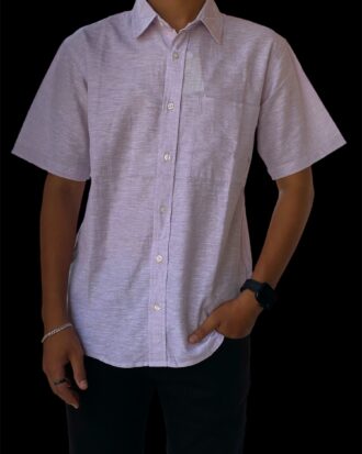 H&M HALF-SLEEVE LINEN SHIRT