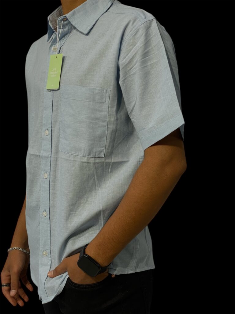 H&M HALF-SLEEVE LINEN SHIRT - Image 2