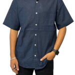 H&M HALF-SLEEVE LINEN SHIRT