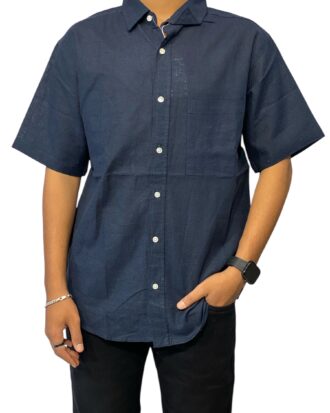H&M HALF-SLEEVE LINEN SHIRT