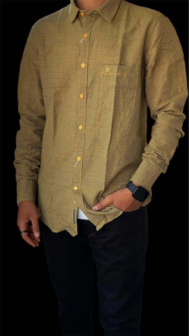 LINEN CLUB  MUSTARD SHIRT