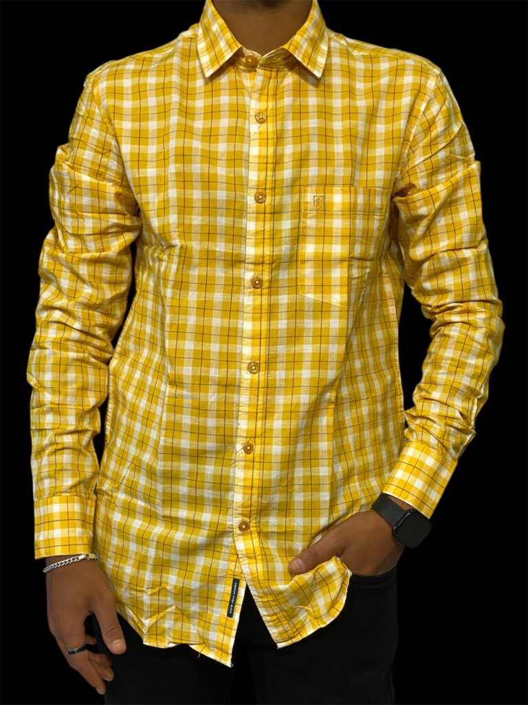 LINEN CLUB YELLOW SHIRT