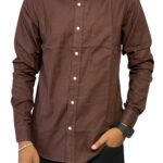 ZARA LINEN BROWN SHIRT