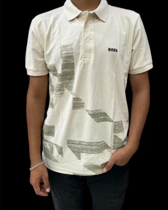 BOSS Cream Graphic T-Shirt