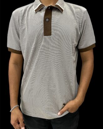 BOSS Striped Graphic Polo T-Shirt