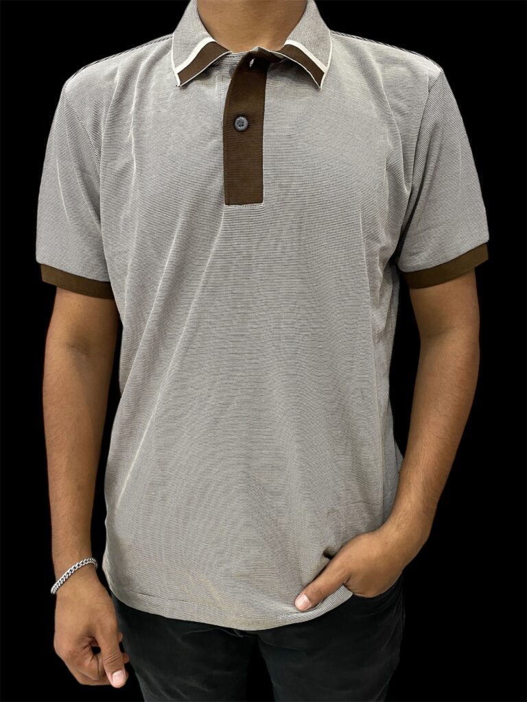 BOSS Striped Graphic Polo T-Shirt