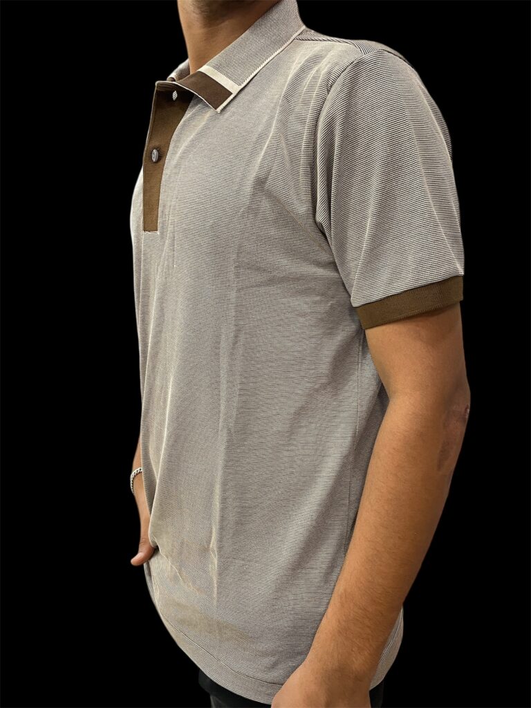 BOSS Striped Graphic Polo T-Shirt - Image 2