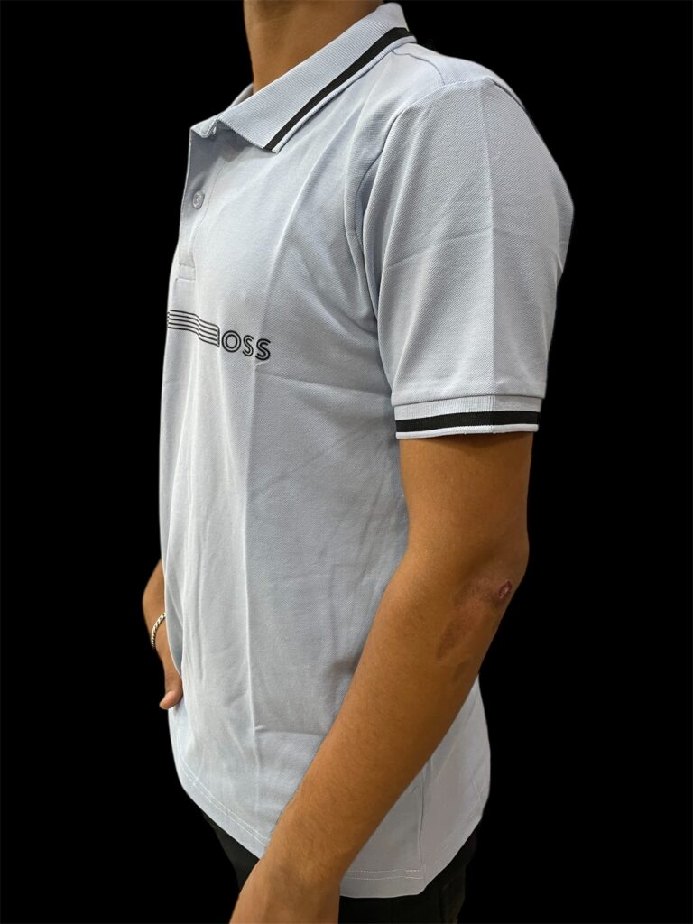 BOSS Striped Logo Polo Shirt - Image 2