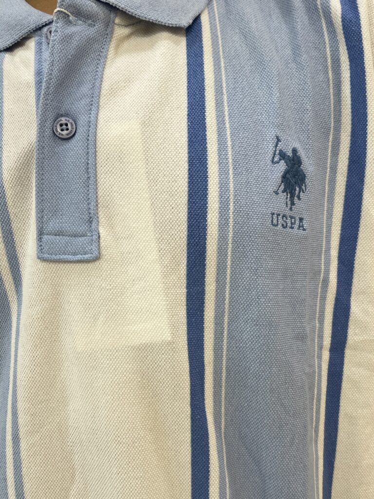 US POLO Striped Polo T-Shirt - Image 3
