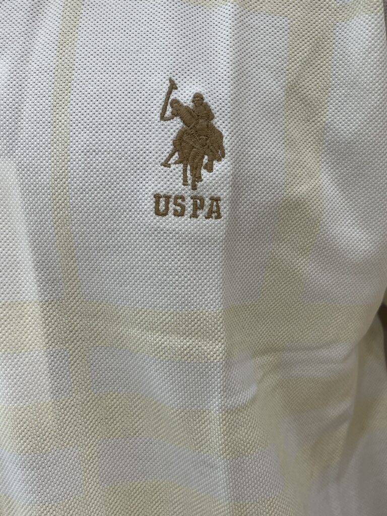 US POLO White & Pale Yellow T-Shirt - Image 3
