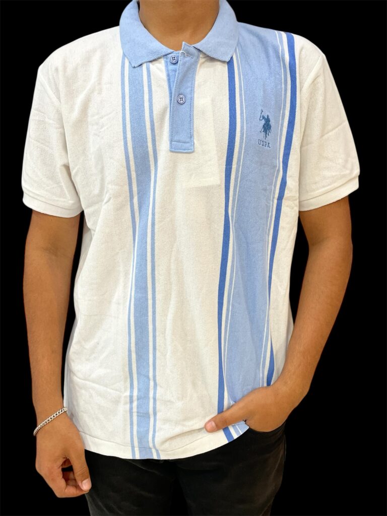 US POLO Striped Polo T-Shirt