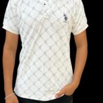 US POLO  White Patterned  T-Shirt