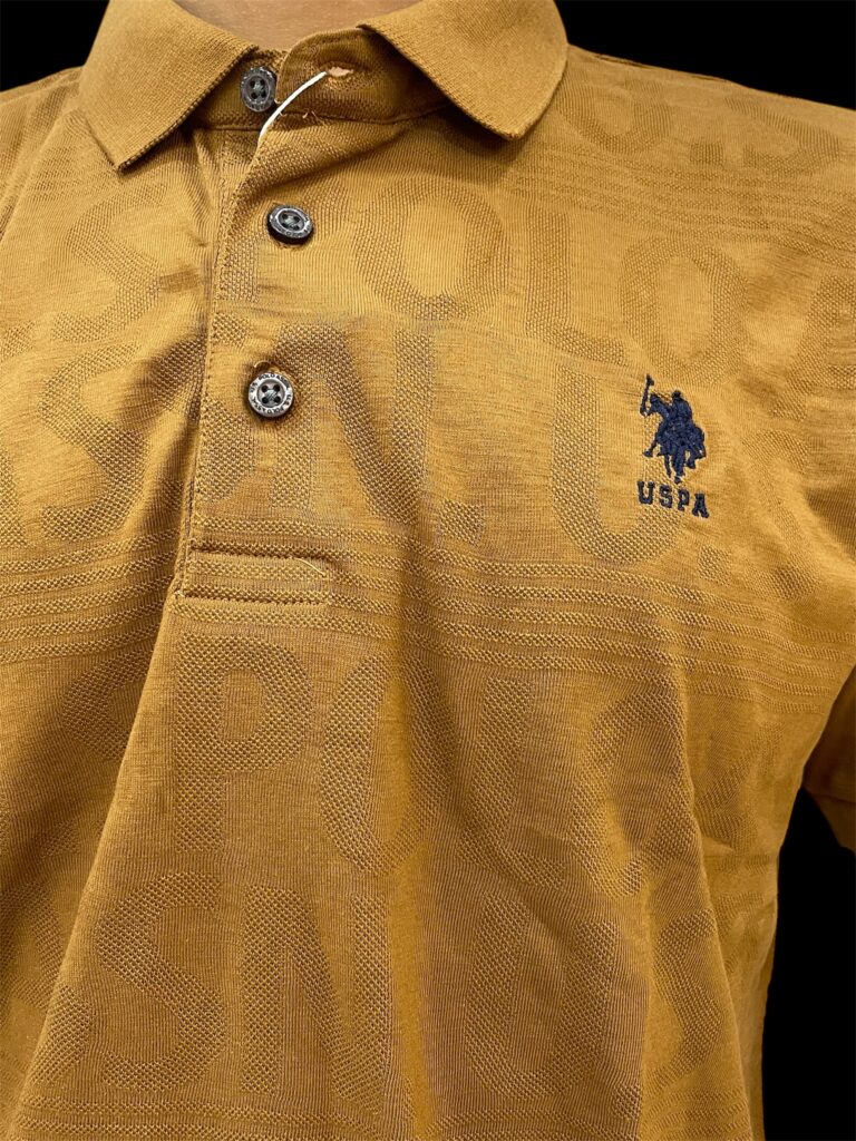 US POLO  Brown Patterned  T-Shirt - Image 3