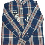 Imported Navy Crew Checked Shirt