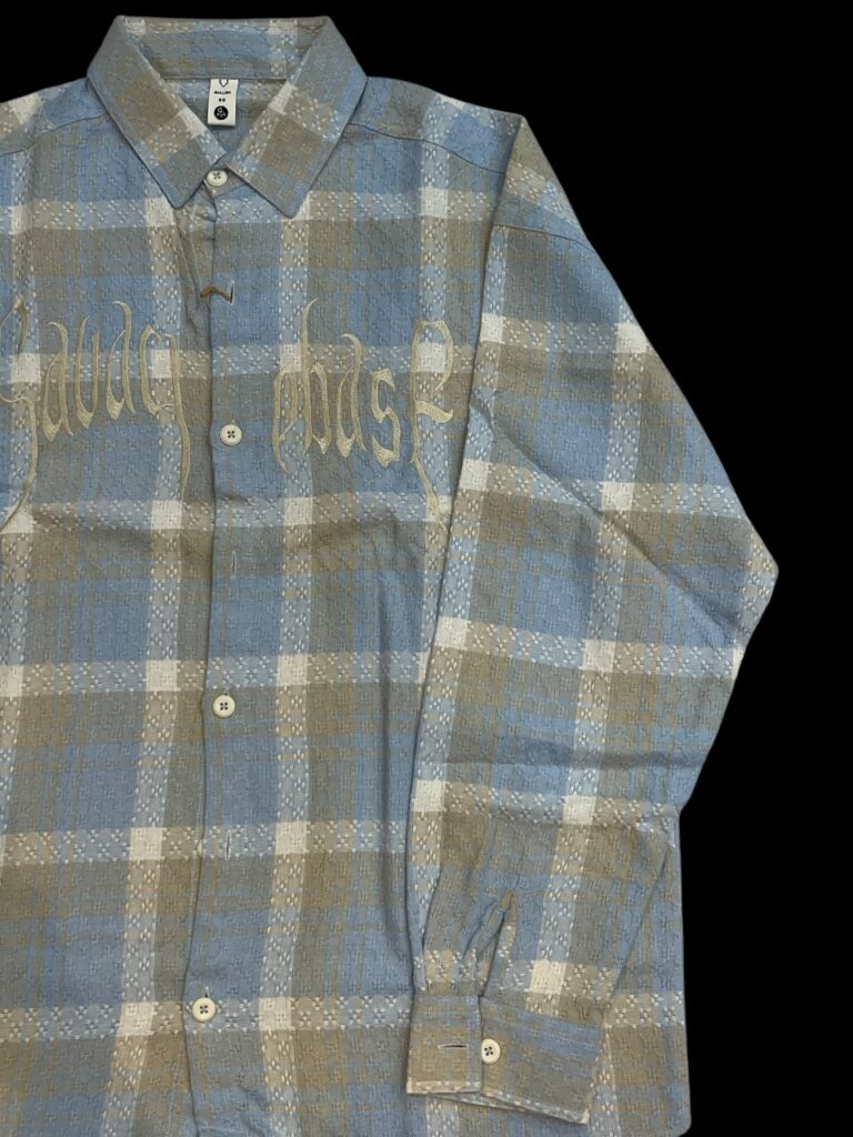 Imported Blue & Beige Checked Shirt - Image 2