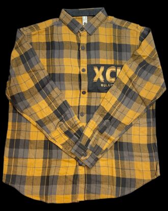 Imported Yellow &Grey Checked Shirt
