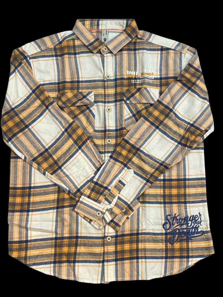 Imported Yellow&Blue Checked Shirt