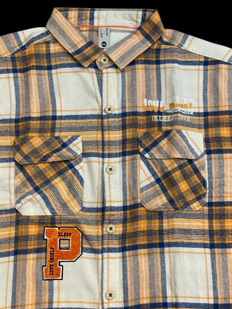 Imported Yellow&Blue Checked Shirt - Image 3