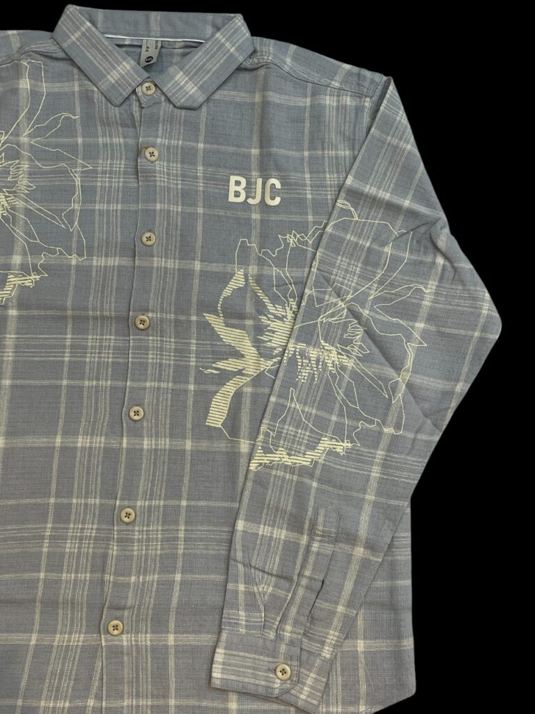 Imported Light Grey Floral Shirt - Image 2