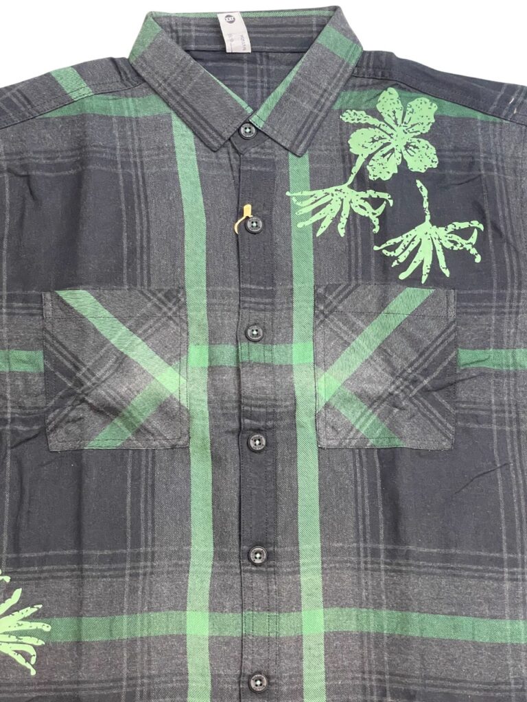 Imported Black &Green Floral Shirt - Image 2