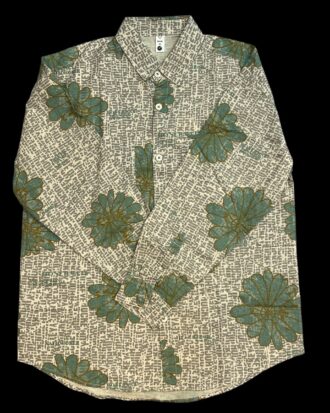 Imported Beige Floral&Textured Shirt