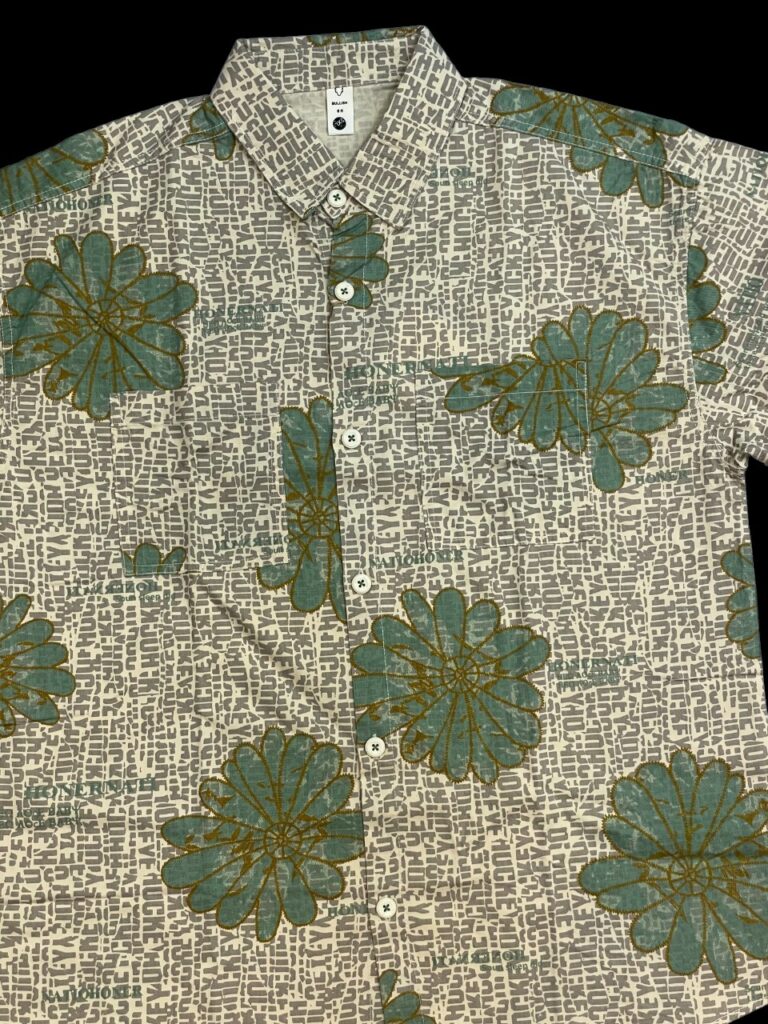 Imported Beige Floral&Textured Shirt - Image 3