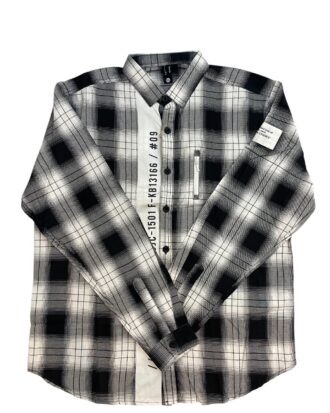 Trendy Black & White Plaid Shirt