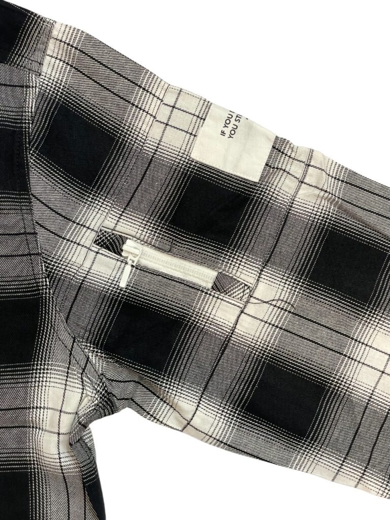 Trendy Black & White Plaid Shirt - Image 3