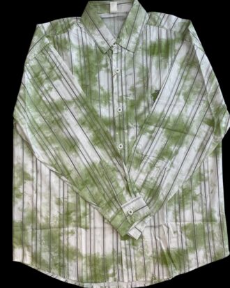 IMPORTED Striped Green Casual Shirt