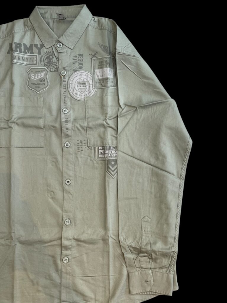 Vintage Army Inspired Casual Shirt - Image 2