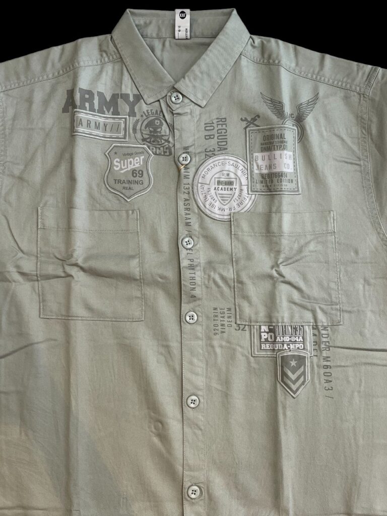 Vintage Army Inspired Casual Shirt - Image 3