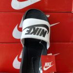 NIKE Black & White Sliders