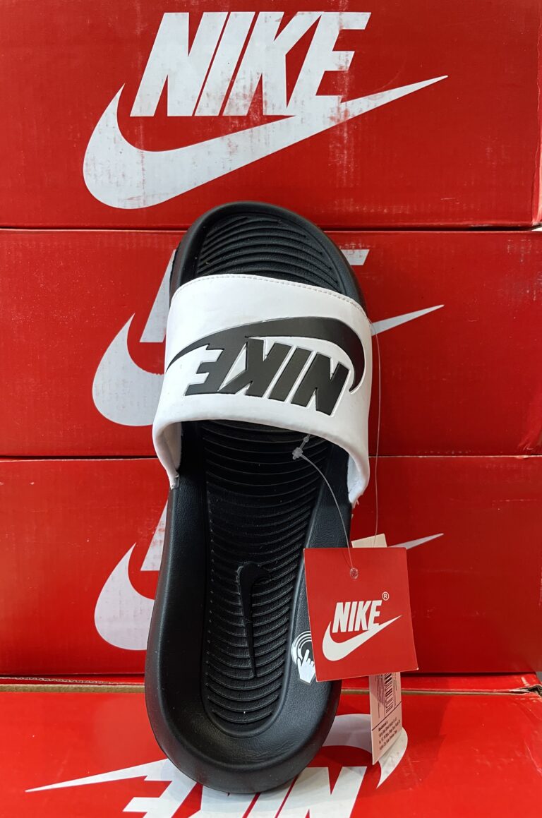 NIKE Black & White Sliders